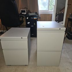 Two Solid Office Filing Cabinets