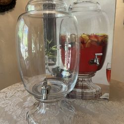 PRICE REDUCED!! Westbury Mouth blown Crystal Beverage Dispenser