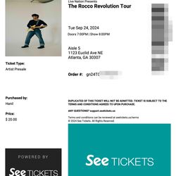 The Rocco Revolution Tour Tickets 