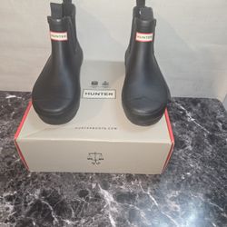 Genuine Hunter Original Chelsea Women's Waterproof Rain Boots Black New Size 1