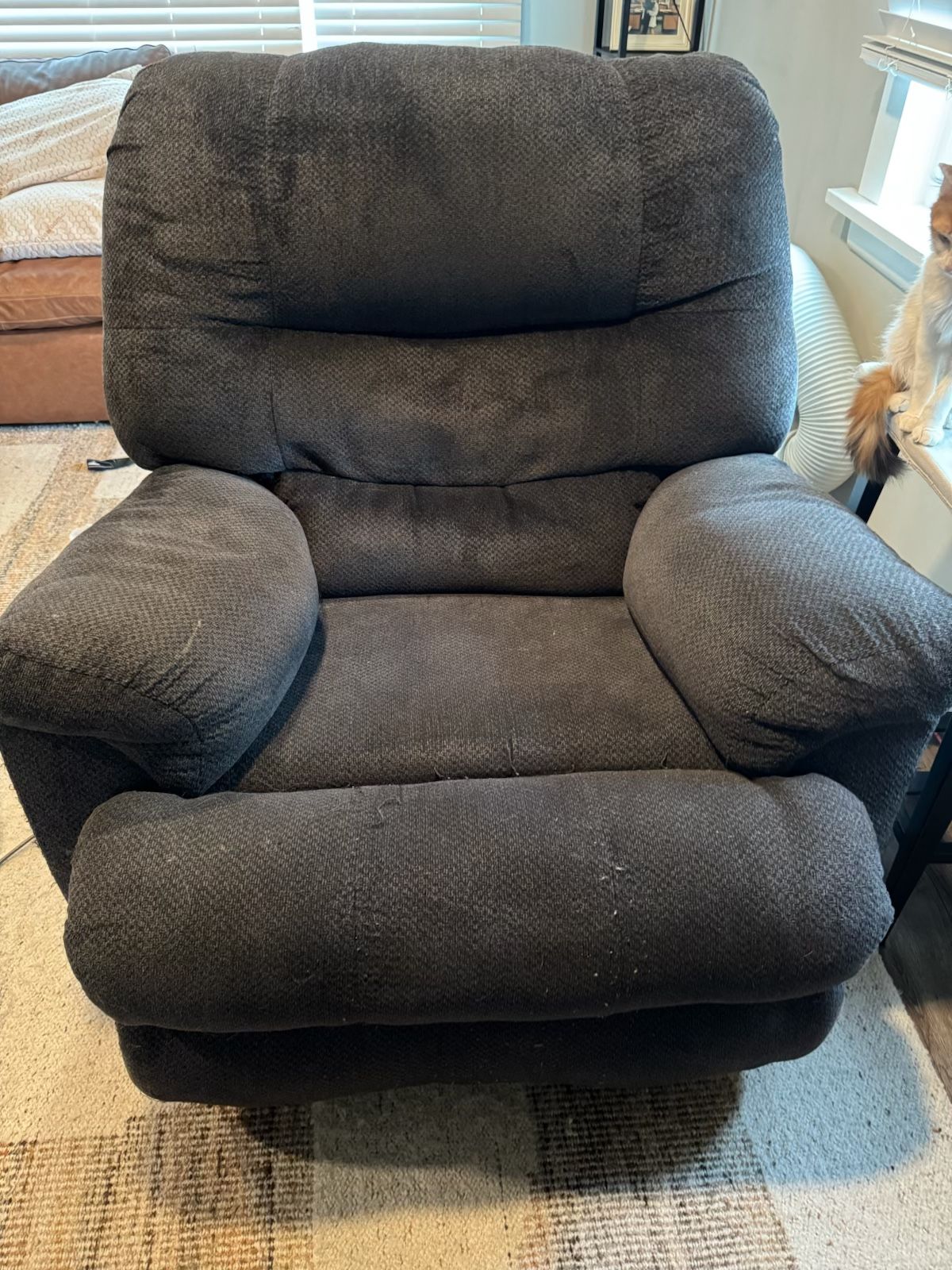 Blue-Grey Recliner Chair