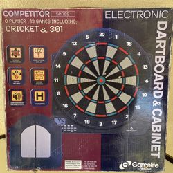 Competitor Series Electronic Dartboard & Cabinet