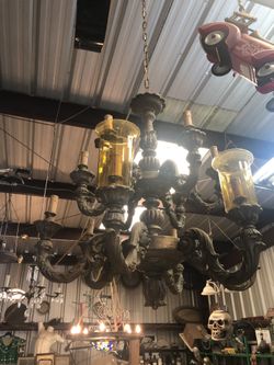 Antique plaster chandelier