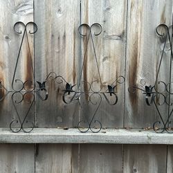 3 Decorative Light Metal Candle Holders