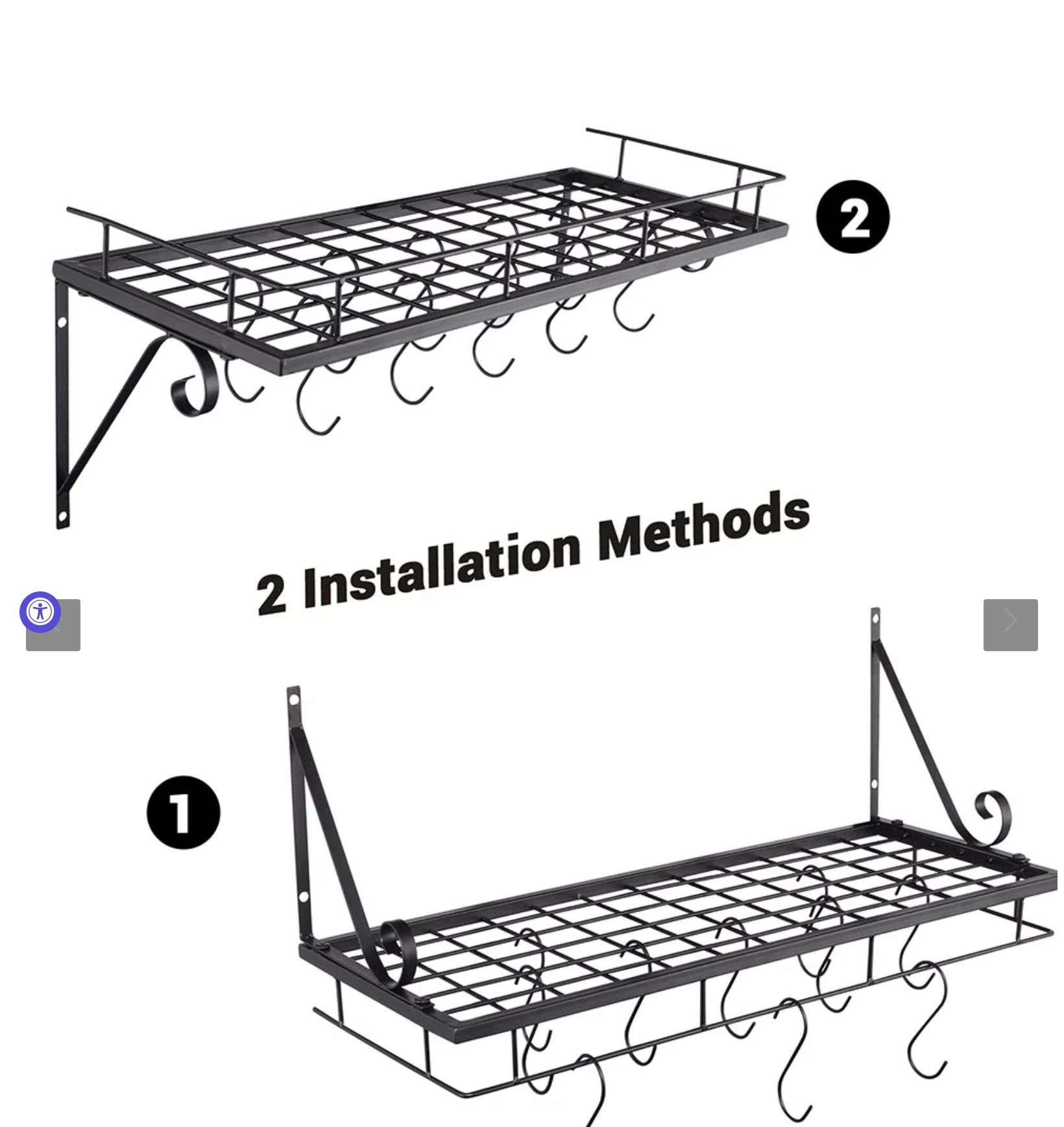 Wall Mounted Pot Rack