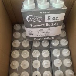 Squeeze Bottles New 8oz 6 Pack
