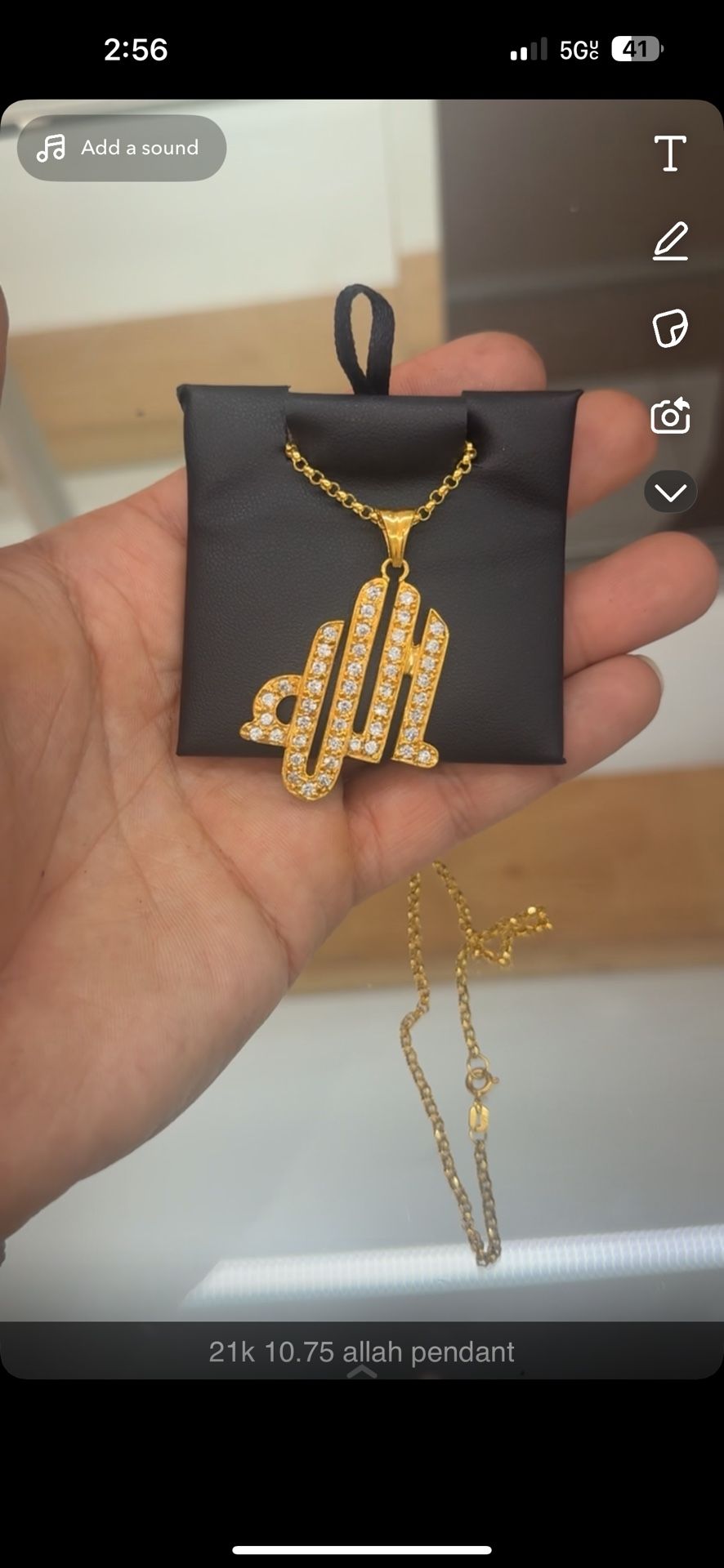 (God) Allah Pendant 21k