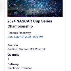 NASCAR Tickets Nov 10