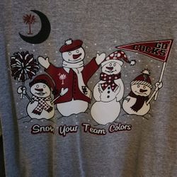 Large Long Sleeve Christmas Gamecock Tshirt 