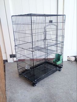 Cage with Slide Out Cleaning Tray 30" W X 19" D 43" T