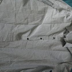 Gray & White Stripes Button Shirt 