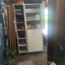 Tall Beige/White Shelves