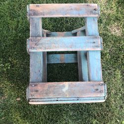 Antique Water Bottle Wooden Crate 