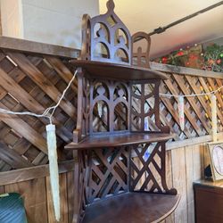 Antique Wall Shelf Unit 22 Wide 38 Tall 9 Deep 