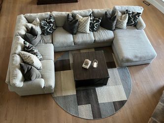 Large Sectional Sofa plus Rug