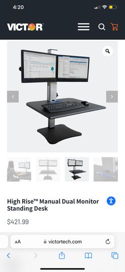 High Rise Manual Duel Monitors Standing Desk Converter!!