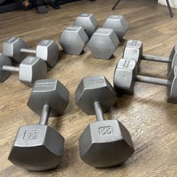 Vintage IVANKO Dumbbells (Reconditioned) 65s, 55s, 50s And 45s Pounds. [Reconditioned] 430 #