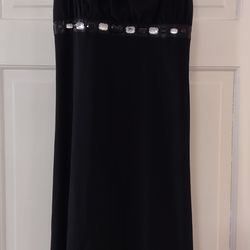 Taboo Black Dress with faux gems Size L Juniors