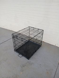 Black Wire Dog Crate with Tray