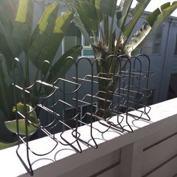 3 Piece Collection Of Metal Black Wine 🍷 Rack Holds 6 Wines Bottle 🍾🍾🍾🍾🍾  🍾 Each 