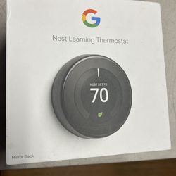 Google - Nest Learning Smart Wifi Thermostat - Black
