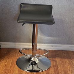 Bar Backless adjustable leather stool