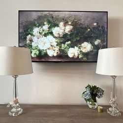 2 Glass Table Lamps 