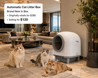 Brand new automatic, cat litter box cleaner for 120