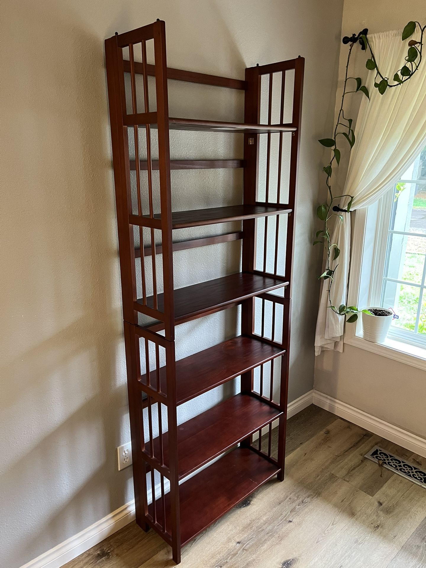 Solid Wood Foldable Stackable Bookshelves