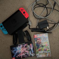 Nintendo Switch With Mario Party And Pokémon Double Pack 