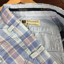 NWOT Pimp/Golf Brooke’s Brothers Linen Baird McNutt Irish Linen 36-38 Waist