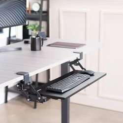 VIVO Large Clamp On Keyboard and Mouse Tray