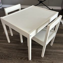 Baby Toddler Kids Table & Chairs White