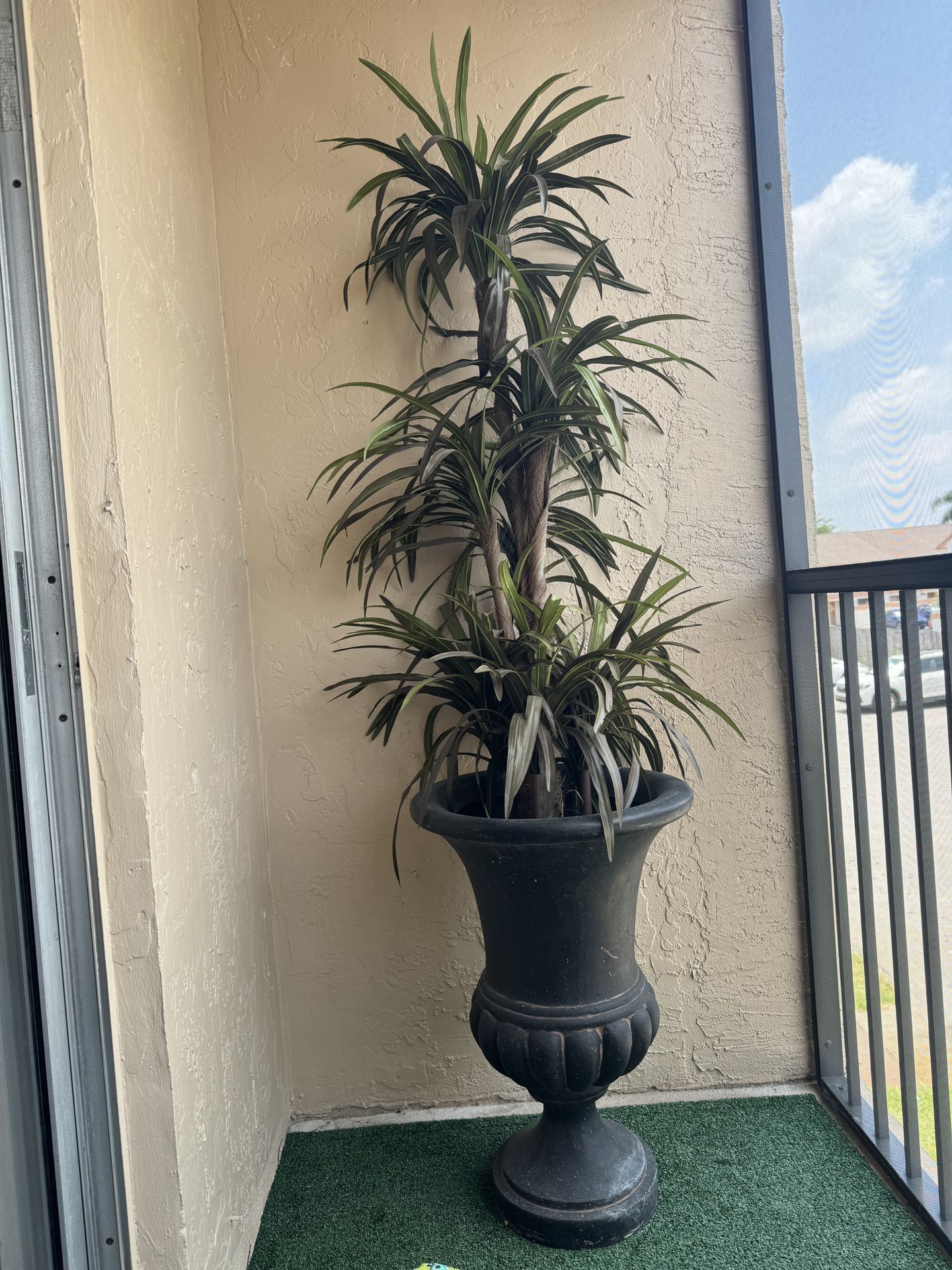 Very Large Fake Plant With Vase