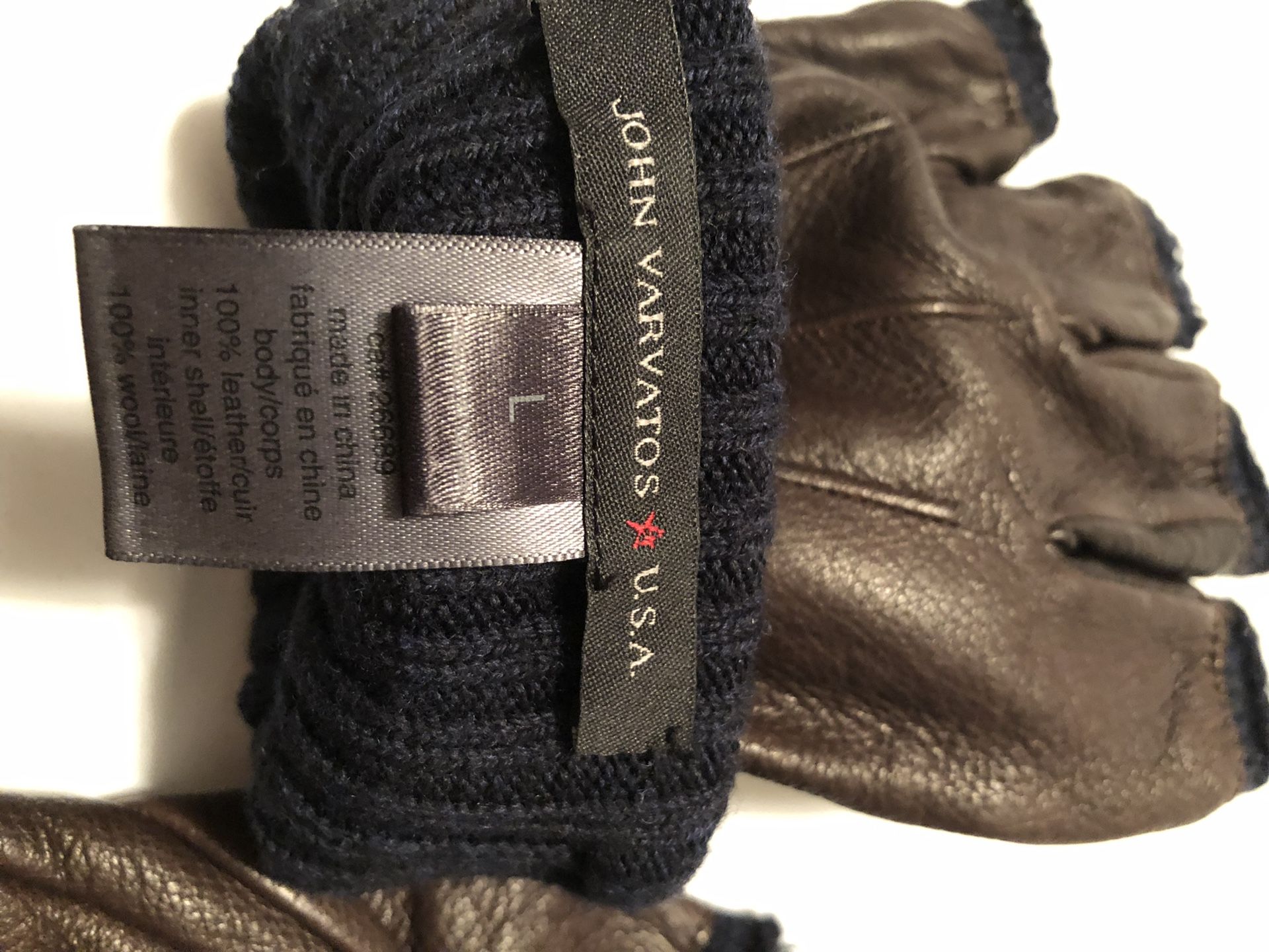 John Varvatos Gloves Sheepskin Fingerless Large