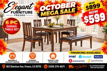 6 PC DINING TABLE