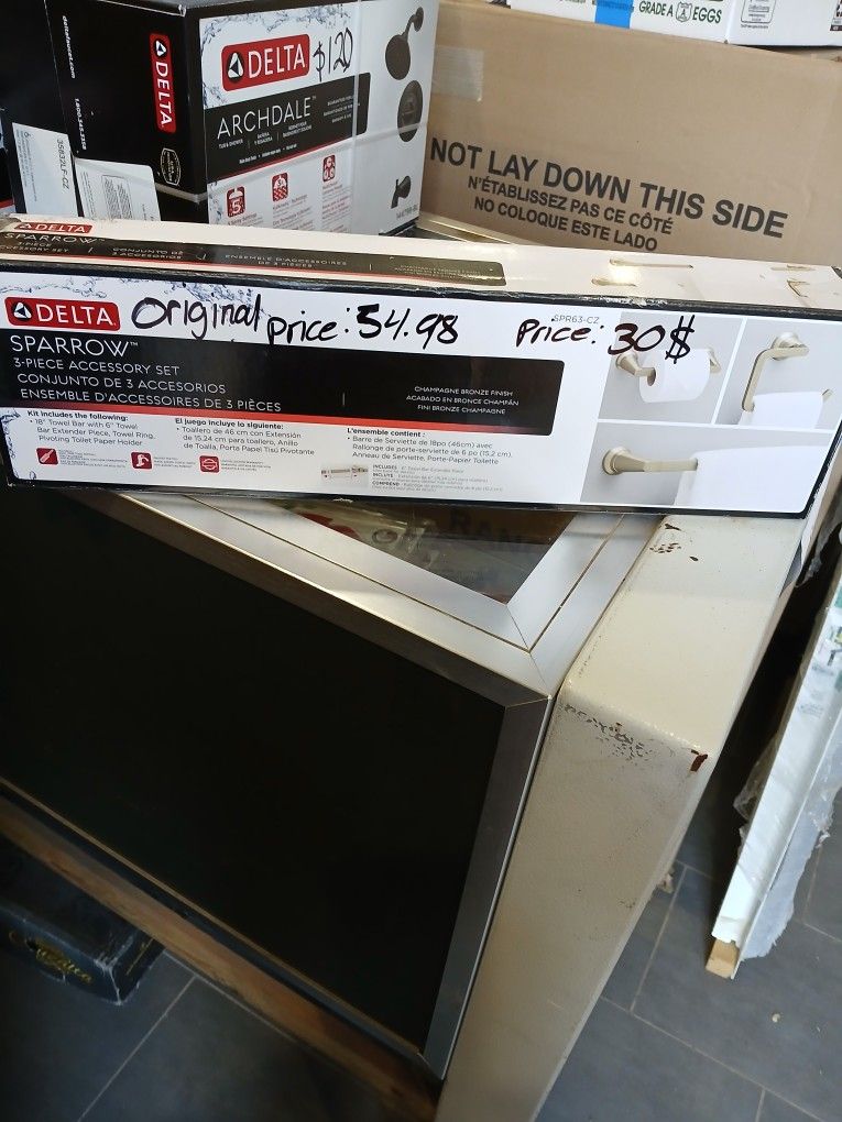 Delta Conjunto De Accesorios 3 Piezas Champagne Bronze