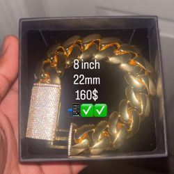 Gold Cuban Link Bracelet 