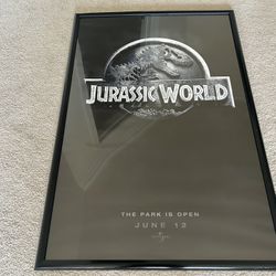 Jurassic World Framed Movie Poster 24x36 - The Park is Open