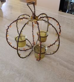 Pumpkin candel holder