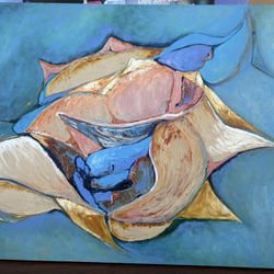 Large Oil Abstract Painting 