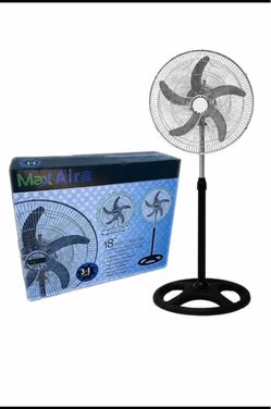 18" 52" Tall Adjustable Metal Pedestal Oscillating Fan – 3 Speed Floor & Wall Mount