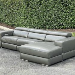 🛋️ Sectional Sofa/Couch - Recliner - Leather - Gray - Delivery Available 🚛