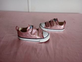 Converse Chuck Taylor All Star Glitter Pink Toddler Girl's Pink Size 7