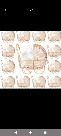 Mini baby carriage decorations (12 pack)