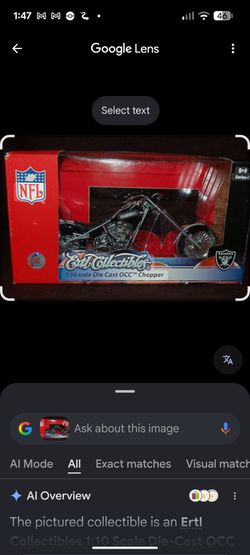 Ertl Collectibles NFL Raiders 1:10 Die Cast OCC Chopper