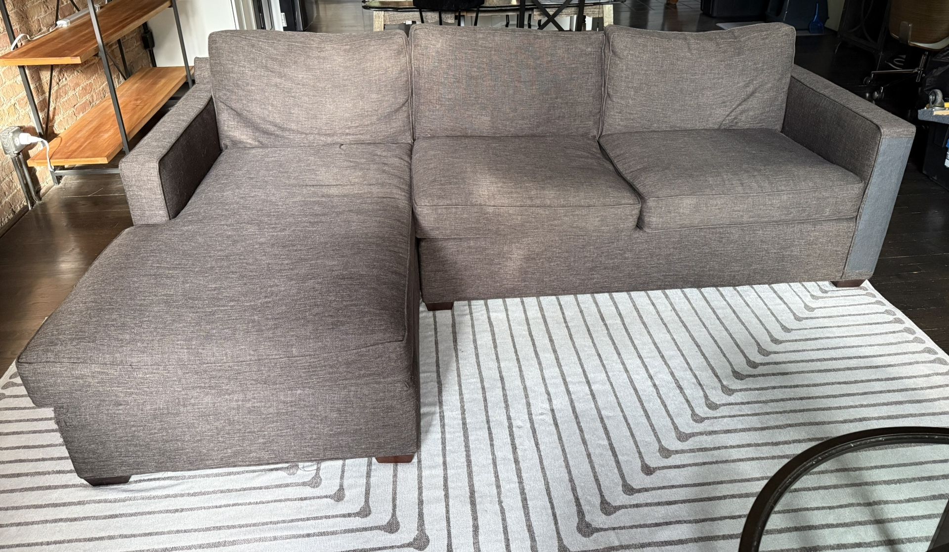 Crate & Barrel Sectional With Chaise