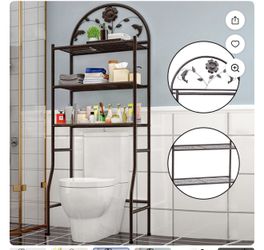 3-Tier Metal Over-the-Toilet Storage Rack, Bathroom Organizer, Space Saver for