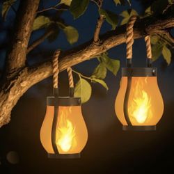 Hompavo Gen2 Solar Lanterns Outdoor, Christmas Gifts for Women, Dual Charging (USB/Solar) & 2 Modes - Waterproof Decorative Hanging/Table Lights for Y