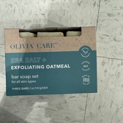 Olivia Care - Sea Salt + Exfoliating Oatmeal Bar Soap 3-5 Oz Bars